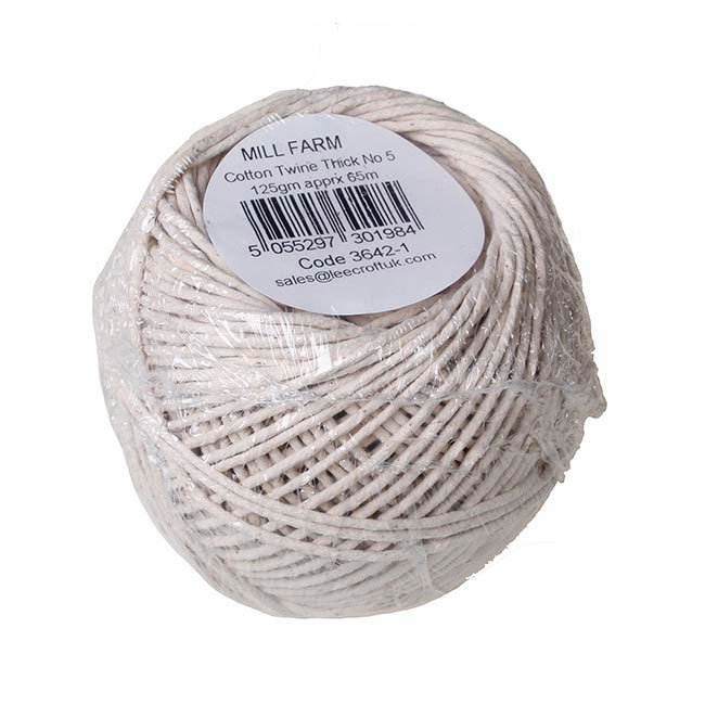 Cotton Twine Thick No 5, 125gm Ball (C682)