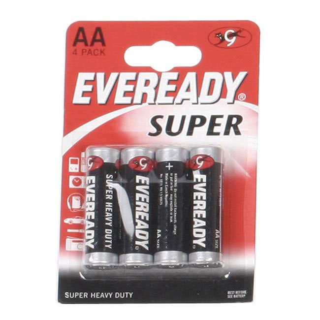 Eveready Super AA R6 Battery 4pk
