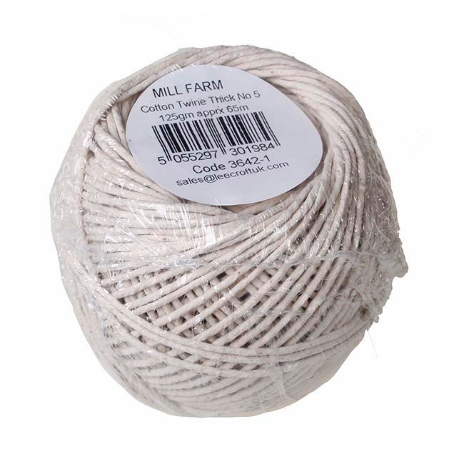Cotton Twine Medium No 6, 125gm Ball (C679)